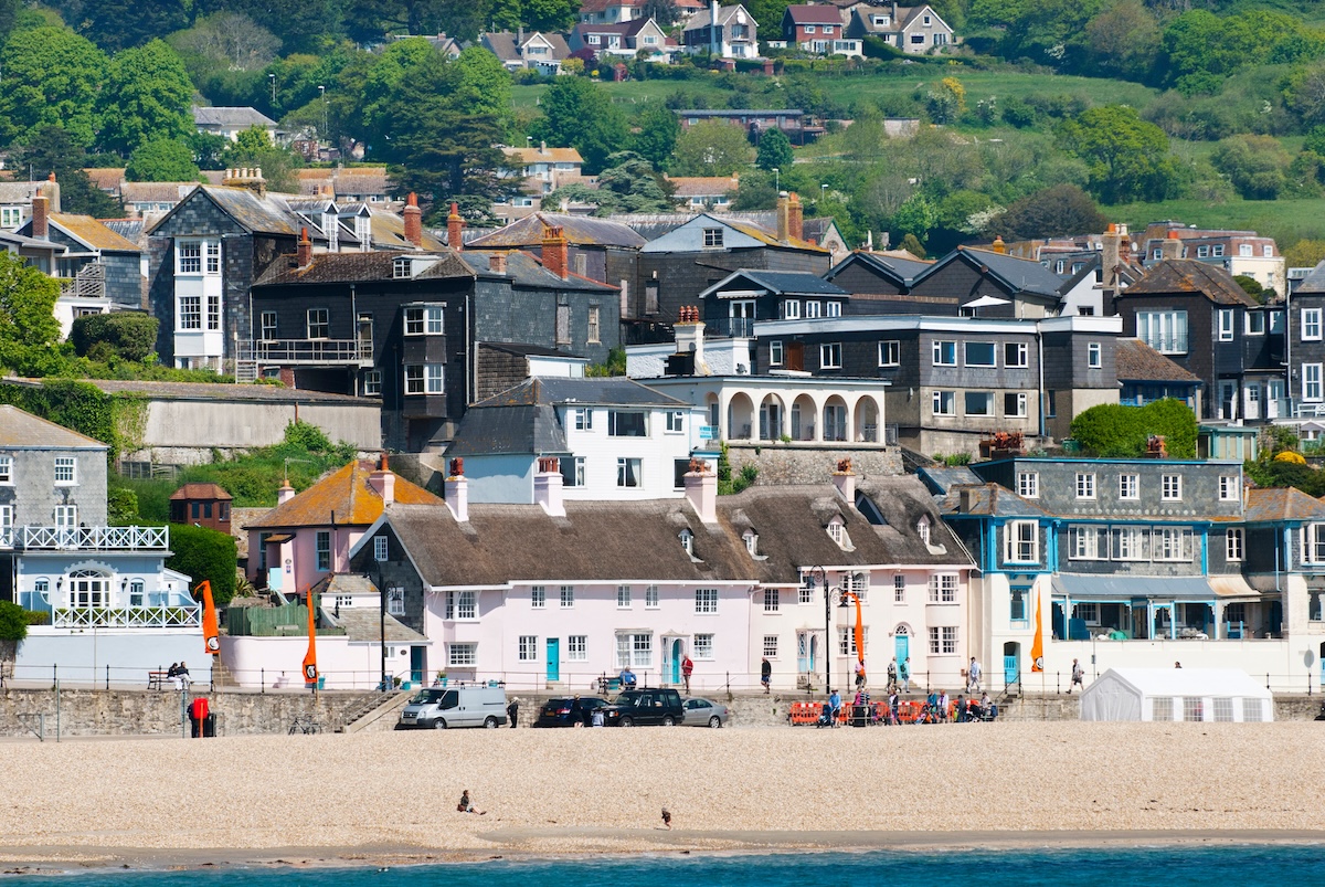 Lyme Regis beach and Georgian seaside houses, Dorset – day trip from Beaminster