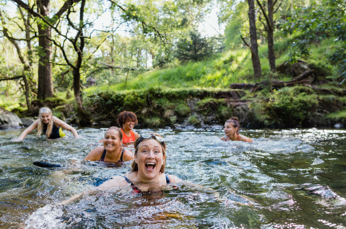Wild swimming in the beautiful countryside around Beaminster and West Dorset, surrounded by the peaceful Dorset landscape.